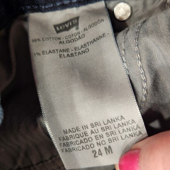 Levi's Slight Curve Boot Cut Jeans Classic Fit High Rise Dark Wash Plus Size 24W - Picture 9 of 10